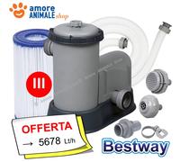 POMPA art.58389 CON FILTRO A CARTUCCIA PORTATA 5.678 LITRI