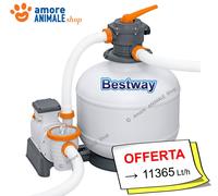 Bestway 58515 Pompa FILTRO a SABBIA Flowclear → 3.028 Lt/h per Piscine / Intex