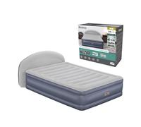 Bestway 671BD Materasso matrimoniale (mod. Queen) Tritech LoungeLux con testiera e pompa CA incorporata - 2,29 m x 1,52 m x 84 cm, blu