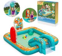 Bestway 53164 Playcenter gonfiabile con piscinetta Retro Groove 1,93 m x 1,52 m x 74 cm, multicolor