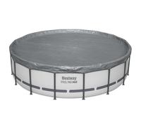 Bestway Copertura per piscina Ø4,88 m Rotondo Poliestere Grigio