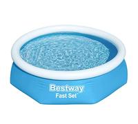 Bestway Fast Set piscina con pompa filtro, Ø 244 x 61 cm, blu, rotondo