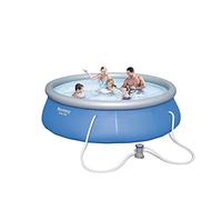 Bestway Fast Set Pool Piscina Gonfiabile, Blu, 396x396x84 cm