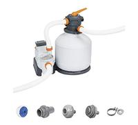 Bestway Flowclear - Impianto filtrante a Sabbia con Timer 11.355 l/h per Piscine da Giardino, Incluso dosatore Chimico ChemConnect