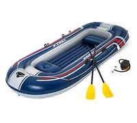 Bestway Gommone Gonfiabile mis. 307x126 cm - portata massima 270 kg (ideale per 3 adulti) - contiene 2 remi, una pompa a piede, 1 kit di riparazione, 2 cuscini gonfiabili