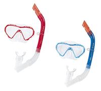 Bestway Hydro-Swim Kinder-tauchset, Best Way Set Clear Sea Maschera con Lenti in Policarbonato Boccaglioco BOC 333 Unisex Adulto, Multicolore, ab 7 Jahren