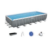 BESTWAY Piscina fuori terra 732x366x132 cm Power Steel Frame grigio