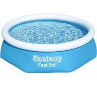 Bestway Piscina Fuori Terra Autoportante Gonfiabile da Esterno 1.880 litri Piscina da Giardino in PVC 244x61h cm colore Azzurro - 57448 Fast Set