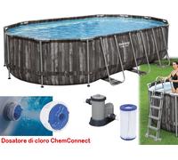 Bestway 5611R piscina fuori terra Piscina con bordi Piscina ovale 20241 L Legno