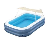 Bestway Piscina Gonfiabile 2 Camere Rettangolare con Tetto 254x178x140 cm +6