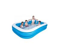 Bestway - Piscina gonfiabile blu rettangolare deluxe, 211 x 132 x 46 cm