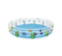 Bestway Piscina Gonfiabile Infantile 3 Anelli Trasparente Vita Marina 183x33