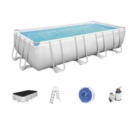 BESTWAY Piscina rettangolare 549x274x122 cm con filtro a sabbia bianco