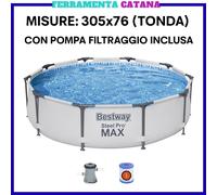 bestway piscina rigida tonda rotonda fuori terra da giardino esterno per bambini