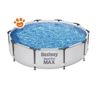 Bestway 56950-5 Set Piscina Fuori Terra Steel Pro MAX Rotonda da 427x107 cm