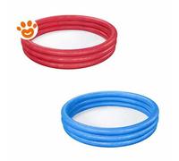 Bestway Piscina Rotonda Tinta Unica a 3 Anelli Gonfiabile (Ø183x33cm) Art. 51027 - Bestway Piscina Rotonda Tinta Unica a 3 Anelli Gonfiabile (Ø183x33cm) Art. 51027 - Rotonda (Ø183x33cm)