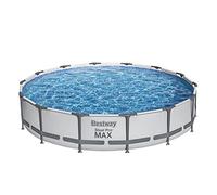 Bestway 56595-5 Set Piscina Fuori Terra Steel Pro MAX Rotonda da 427x84 cm