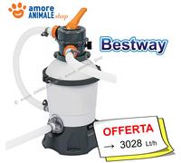 Bestway Pompa filtro a sabbia Flowclear 58499 – 8.327 Lt/h – 3028 l/800 Gal – per piscine Intex