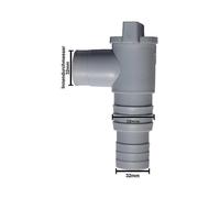 Bestway Poolsun Service/Shut-Off Valve for swim Pools with 32Mm Hose Connection
