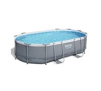Bestway Power Steel 56448 piscina fuori terra Piscina con bordi Piscina ovale 10949 L Blu, Grigio