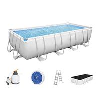 Bestway Power Steel Piscina mis.549x274x122 cm, pvc/tritech, effetto mosaico interno, include filtro a sabbia, copertura, scaletta, dosatore chimico ChemConnect
