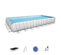 PISCINA RETTANGOLARE FUORI TERRA POWER STEEL BESTWAY 956X488 H132 -56623 + POMPA
