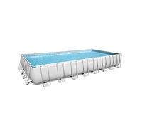 Bestway Power Steel Piscina mis.956x488x132 cm, pvc/tritech, colore grigio, effetto mosaico interno, filtro a cartuccia,copertura, scaletta, dosatore chimico ChemConnect