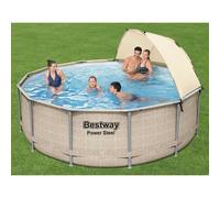 Bestway Set Piscina con Tettoia Power Steel 396x107 cm