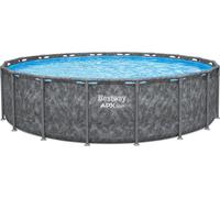 Bestway Set Piscina Fuori Terra APX365™ Resistente al Freddo - Ø 549 x 132 cm - Set con piscina, pompa filtro a sabbia, sfere filtranti, scaletta, telo di copertura, toppe di riparazione