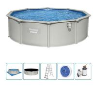 Bestway Hydrium 56384 piscina fuori terra Piscina con bordi Piscina rotonda 17430 L Blu, Grigio