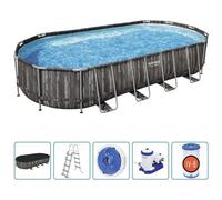 Bestway Set Piscina Ovale 7,32x3,66x1,22 m