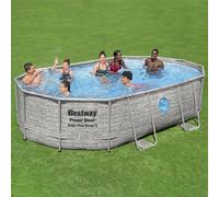 Bestway Power Steel 56946 piscina fuori terra Piscina con bordi Piscina ovale 10949 L Marrone