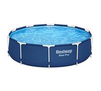 Bestway Steel Pro Frame Pool Set con pompa filtrante, diametro 305 x 76 cm, blu scuro, rotonda