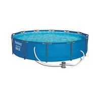 Bestway Steel PRO Max Piscina Fuori Terra Rotonda 56416, 366x76 cm, Pompa di Filtraggio Inclusa