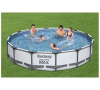 Bestway Steel Pro Max Set Piscina Fuori Terra - Ø 488x122 Hcm - Grigio