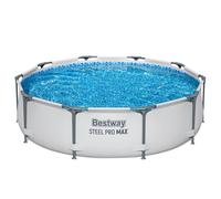 Bestway Steel Pro Max ™ Telaio Piscina Senza Pompa Ø 305 X 76 CM, Grigio Chiaro,