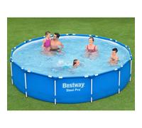 Bestway 5612E Set Piscina Steel PRO Rotonda da 396 x 84 cm, Colore Blu