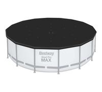 Bestway Telo In PVC Per Piscine Copertura Per Piscina Ø 488 Cm Nero Rotondo