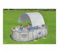 Bestway Tettoia per Piscina Fuori Terra Bianco