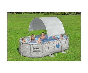 Bestway Tettoia per Piscina Fuori Terra Bianco