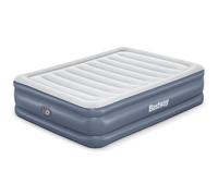 Bestway Tritech - Materasso ad aria portatile da 20 pollici di spessore, resistente, comodo, con pompa CA integrata per gonfiaggio di 4 minuti, misura Queen