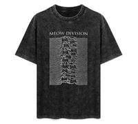 BestWishes Meow Division Unisex T-Shirt Top Black Mens Tee S