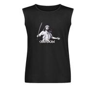 BestWishes Sandokan Pirate Adventure TV Show Tiger of Malaysia Retro Unisex Sleeveless T-Shirt Vests Top Black Mens Tank Tee XL