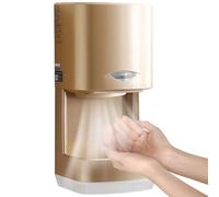 BESTXH Asciugamani A Induzione Completamente Automatico, Asciugamani Elettrici Ad Alta velocità, Asciugamani Rapidi A Caldo E A Freddo, per Uso Domestico O Commerciale,d'oro,Tray Included