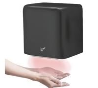 BESTXH Asciugamani Automatico per Bagni Commerciali, Aria Calda Ad Alta velocità, Mani Asciutte in 7 Secondi, Funzionamento Senza Contatto con Sensore A Infrarossi,Nero