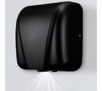 BESTXH Asciugamani Elettrico Automatico Commerciale, Asciugamani Elettrico A Induzione in Acciaio Inox, Asciugamani Elettrico per Bagni Pubblici da 1800 W, per Uso Commerciale,Nero