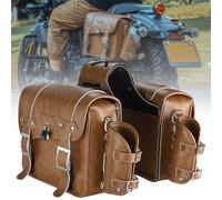 BESTXH Borsa da Sella per Bici, Borsa da Sella Posteriore per Moto in Similpelle, con Portaborraccia E Lucchetto, per Bauletto da Sella per MTB E Mountain Bike,Marrone