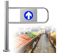 BESTXH Cancello di Sicurezza A Battente con Molla, Barricata Metallica con Apertura A 90°, Recinzione Industriale A Chiusura Automatica con Montaggio su Palo, Unidirezionale,Left,70 * 100cm