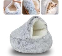 BESTXH Cuccia per Gatti, Nuove Cucce per Gatti da Interno del 2026, Cuscino Portatile E Soffice per Animali Domestici, Cuscino per Gatti Resistente E Rivestito per Uso Interno,Grigio,Small