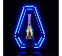 BESTXH Espositore per Bottiglie di Champagne A Forma di Asso di Picche A 7 Colori, Espositore per Bottiglie di Vino Luminoso, Espositore per Bottiglie di Liquore Illuminato,Colorato